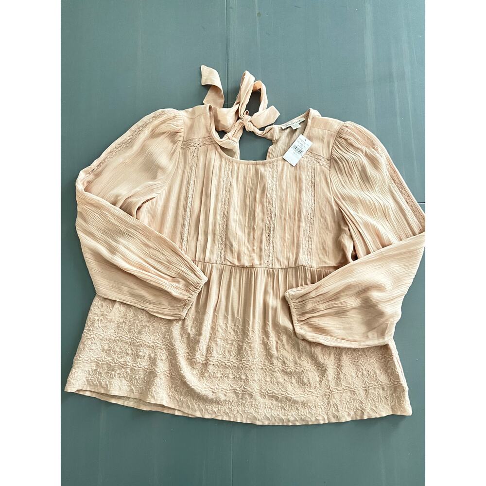 New American Eagle Boho Peasant Blush Pink Womens Small /P Top